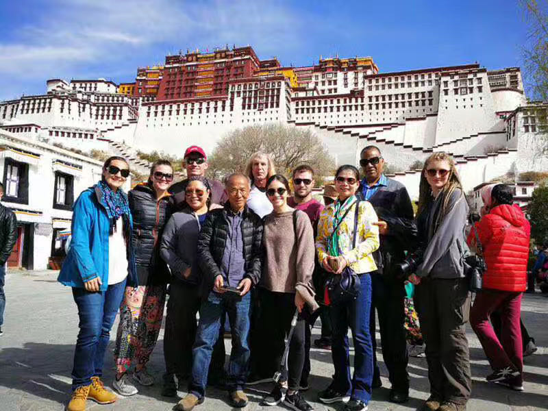 Together at the Potala Palace — travelers from our China travel family